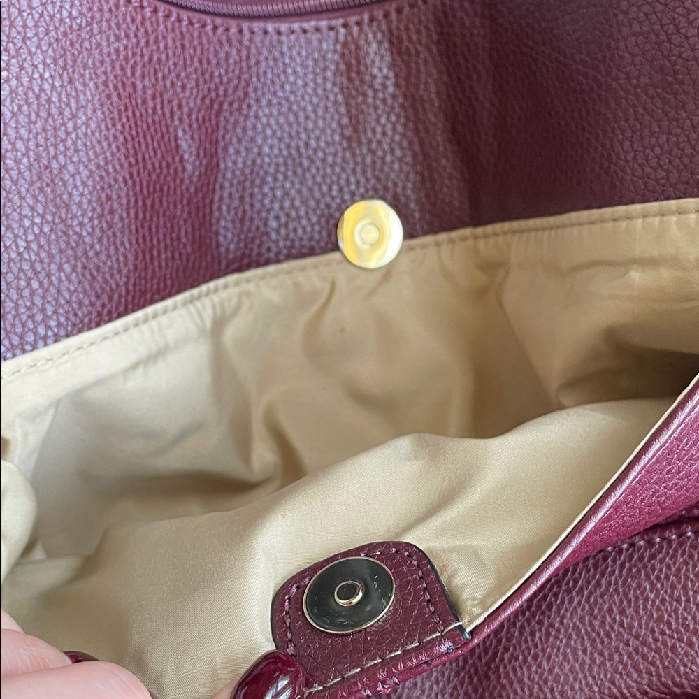 Giani Bernini Maroon Leather Shoulder Bag - Picture 7 of 12